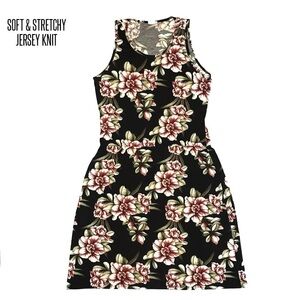 Floral Sleeveless Jersey Knit Dress LuLaRoe Summer